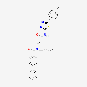 3-(1-{[1,1'-Biphenyl]-4-YL}-N-butylformamido)-N-[5-(4-methylphenyl)-1,3,4-thiadiazol-2-YL]propanamide