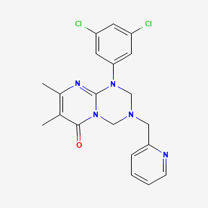 1-(3,5-dichlorophenyl)-7,8-dimethyl-3-(pyridin-2-ylmethyl)-1,2,3,4-tetrahydro-6H-pyrimido[1,2-a][1,3,5]triazin-6-one