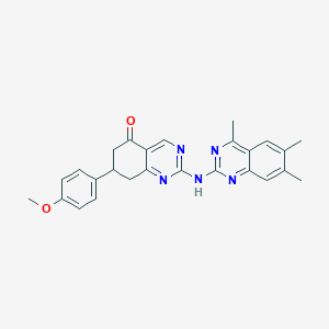 7-(4-methoxyphenyl)-2-[(4,6,7-trimethylquinazolin-2-yl)amino]-7,8-dihydroquinazolin-5(6H)-one