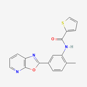 N-(2-Methyl-5-{[1,3]oxazolo[5,4-B]pyridin-2-YL}phenyl)thiophene-2-carboxamide