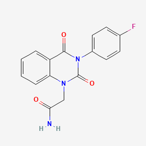 2-(3-(4-fluorophenyl)-2,4-dioxo-3,4-dihydroquinazolin-1(2H)-yl)acetamide