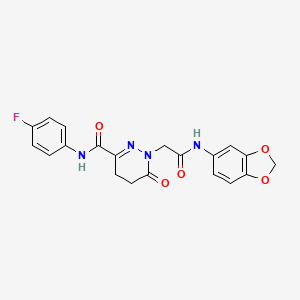 1-[2-(1,3-benzodioxol-5-ylamino)-2-oxoethyl]-N-(4-fluorophenyl)-6-oxo-1,4,5,6-tetrahydropyridazine-3-carboxamide