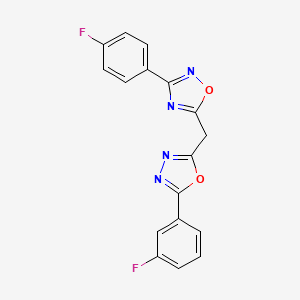 3-(4-Fluorophenyl)-5-{[5-(3-fluorophenyl)-1,3,4-oxadiazol-2-yl]methyl}-1,2,4-oxadiazole