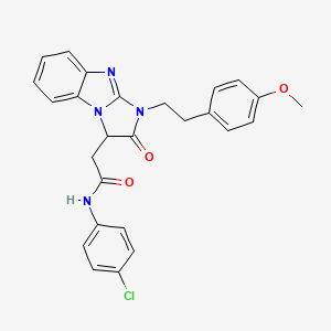 N-(4-chlorophenyl)-2-{1-[2-(4-methoxyphenyl)ethyl]-2-oxo-2,3-dihydro-1H-imidazo[1,2-a]benzimidazol-3-yl}acetamide