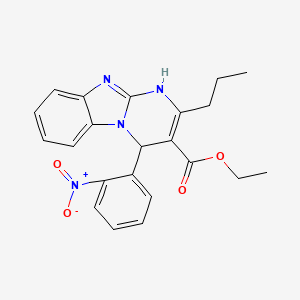 Ethyl 4-(2-nitrophenyl)-2-propyl-1,4-dihydropyrimido[1,2-a]benzimidazole-3-carboxylate