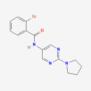 2-Bromo-N-[2-(pyrrolidin-1-YL)pyrimidin-5-YL]benzamide