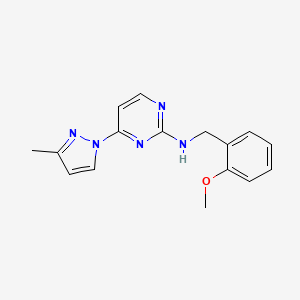 N-(2-methoxybenzyl)-4-(3-methyl-1H-pyrazol-1-yl)pyrimidin-2-amine