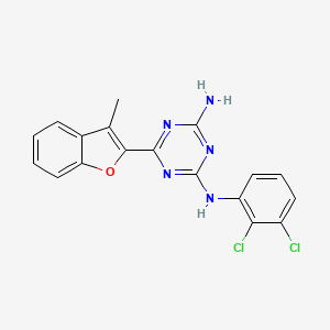 N-(2,3-dichlorophenyl)-6-(3-methyl-1-benzofuran-2-yl)-1,3,5-triazine-2,4-diamine