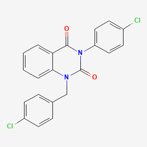 molecular formula C21H14Cl2N2O2 B11192458 1-(4-chlorobenzyl)-3-(4-chlorophenyl)quinazoline-2,4(1H,3H)-dione 