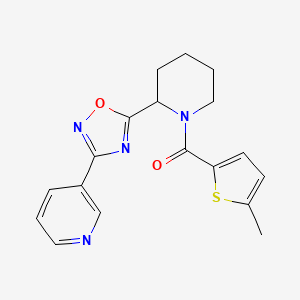 3-{5-[1-(5-Methylthiophene-2-carbonyl)piperidin-2-YL]-1,2,4-oxadiazol-3-YL}pyridine