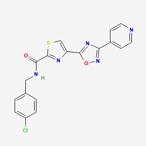 N-(4-chlorobenzyl)-4-[3-(pyridin-4-yl)-1,2,4-oxadiazol-5-yl]-1,3-thiazole-2-carboxamide