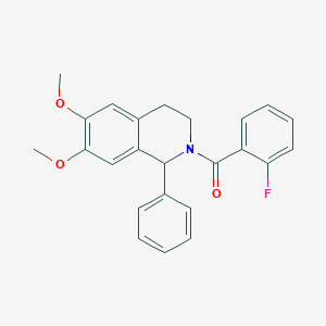 (6,7-dimethoxy-1-phenyl-3,4-dihydroisoquinolin-2(1H)-yl)(2-fluorophenyl)methanone