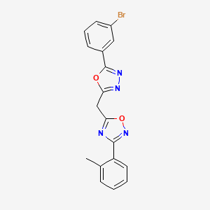 5-{[5-(3-Bromophenyl)-1,3,4-oxadiazol-2-yl]methyl}-3-(2-methylphenyl)-1,2,4-oxadiazole