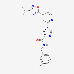 N-(3-methylbenzyl)-1-{4-[3-(propan-2-yl)-1,2,4-oxadiazol-5-yl]pyridin-2-yl}-1H-imidazole-4-carboxamide