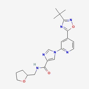 1-[4-(3-tert-butyl-1,2,4-oxadiazol-5-yl)pyridin-2-yl]-N-(tetrahydrofuran-2-ylmethyl)-1H-imidazole-4-carboxamide