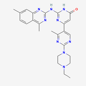 2-[(4,7-dimethylquinazolin-2-yl)amino]-2'-(4-ethylpiperazin-1-yl)-4'-methyl-4,5'-bipyrimidin-6(1H)-one