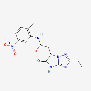 2-(2-ethyl-5-oxo-5,6-dihydro-4H-imidazo[1,2-b][1,2,4]triazol-6-yl)-N-(2-methyl-5-nitrophenyl)acetamide