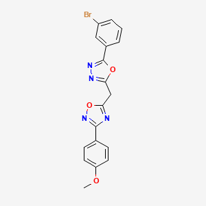 5-{[5-(3-Bromophenyl)-1,3,4-oxadiazol-2-yl]methyl}-3-(4-methoxyphenyl)-1,2,4-oxadiazole