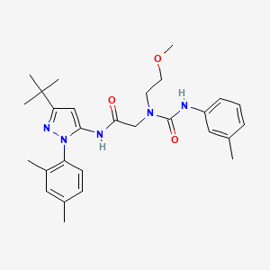 N-[3-(1,1-Dimethylethyl)-1-(2,4-dimethylphenyl)-1H-pyrazol-5-yl]-2-[(2-methoxyethyl)[[(3-methylphenyl)amino]carbonyl]amino]acetamide