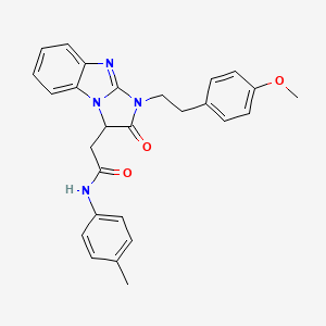 2-{1-[2-(4-methoxyphenyl)ethyl]-2-oxo-2,3-dihydro-1H-imidazo[1,2-a]benzimidazol-3-yl}-N-(4-methylphenyl)acetamide