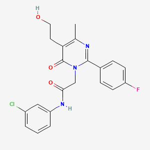 N-(3-chlorophenyl)-2-[2-(4-fluorophenyl)-5-(2-hydroxyethyl)-4-methyl-6-oxopyrimidin-1(6H)-yl]acetamide