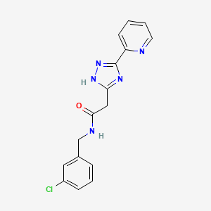 N-(3-chlorobenzyl)-2-[3-(pyridin-2-yl)-1H-1,2,4-triazol-5-yl]acetamide