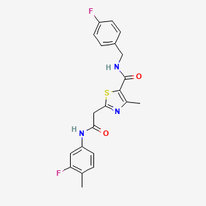 N-(4-fluorobenzyl)-2-{2-[(3-fluoro-4-methylphenyl)amino]-2-oxoethyl}-4-methyl-1,3-thiazole-5-carboxamide