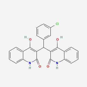 3,3'-[(3-chlorophenyl)methanediyl]bis(4-hydroxyquinolin-2(1H)-one)