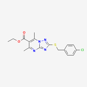 Ethyl 2-[(4-chlorobenzyl)sulfanyl]-5,7-dimethyl[1,2,4]triazolo[1,5-a]pyrimidine-6-carboxylate