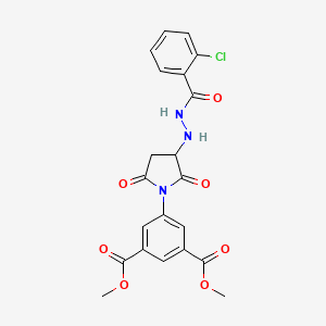 Dimethyl 5-(3-(2-((2-chlorophenyl)carbonyl)hydrazino)-2,5-dioxo-1-pyrrolidinyl)-1,3-benzenedicarboxylate