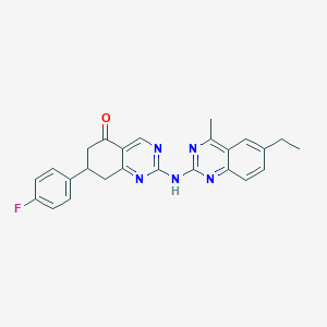 2-[(6-ethyl-4-methylquinazolin-2-yl)amino]-7-(4-fluorophenyl)-7,8-dihydroquinazolin-5(6H)-one