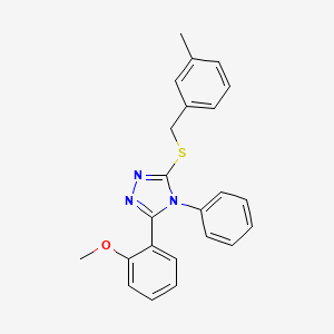 3-(2-methoxyphenyl)-5-{[(3-methylphenyl)methyl]sulfanyl}-4-phenyl-4H-1,2,4-triazole