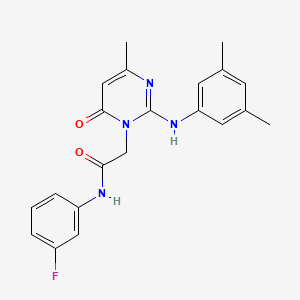 2-{2-[(3,5-dimethylphenyl)amino]-4-methyl-6-oxopyrimidin-1(6H)-yl}-N-(3-fluorophenyl)acetamide