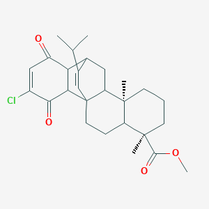 Methyl rel-(7R,10AR)-3-chloro-13-isopropyl-7,10A-dimethyl-1,4-dioxo-4,4A,5,6,6A,7,8,9,10,10A,10B,11,12,12A-tetradecahydro-1H-4B,12-ethenochrysene-7-carboxylate