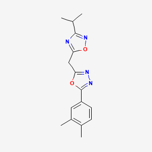 5-{[5-(3,4-Dimethylphenyl)-1,3,4-oxadiazol-2-yl]methyl}-3-(propan-2-yl)-1,2,4-oxadiazole