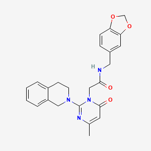 N-(1,3-benzodioxol-5-ylmethyl)-2-[2-(3,4-dihydroisoquinolin-2(1H)-yl)-4-methyl-6-oxopyrimidin-1(6H)-yl]acetamide