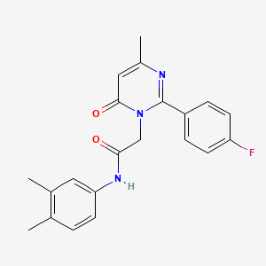 molecular formula C21H20FN3O2 B11192727 N-(3,4-dimethylphenyl)-2-[2-(4-fluorophenyl)-4-methyl-6-oxopyrimidin-1(6H)-yl]acetamide 