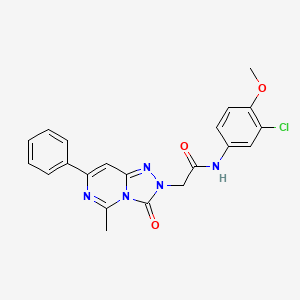 molecular formula C21H18ClN5O3 B11192750 N-(3-chloro-4-methoxyphenyl)-2-(5-methyl-3-oxo-7-phenyl[1,2,4]triazolo[4,3-c]pyrimidin-2(3H)-yl)acetamide 