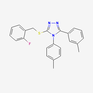 3-{[(2-fluorophenyl)methyl]sulfanyl}-5-(3-methylphenyl)-4-(4-methylphenyl)-4H-1,2,4-triazole