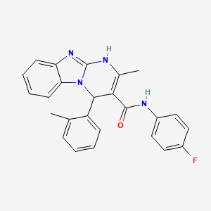 N-(4-fluorophenyl)-2-methyl-4-(2-methylphenyl)-1,4-dihydropyrimido[1,2-a]benzimidazole-3-carboxamide