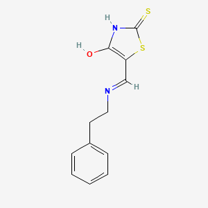 5-(((2-Phenylethyl)amino)methylidene)-2-thioxo-1,3-thiazolidin-4-one