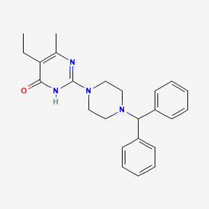 2-[4-(diphenylmethyl)piperazin-1-yl]-5-ethyl-6-methylpyrimidin-4(3H)-one