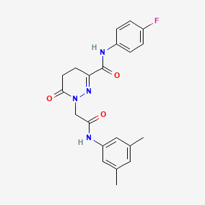 1-{2-[(3,5-dimethylphenyl)amino]-2-oxoethyl}-N-(4-fluorophenyl)-6-oxo-1,4,5,6-tetrahydropyridazine-3-carboxamide