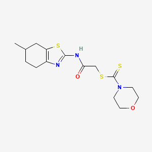 2-[(6-Methyl-4,5,6,7-tetrahydro-1,3-benzothiazol-2-yl)amino]-2-oxoethyl morpholine-4-carbodithioate