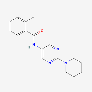 molecular formula C17H20N4O B11192864 2-Methyl-N-[2-(piperidin-1-YL)pyrimidin-5-YL]benzamide 