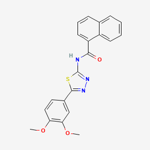 N-[5-(3,4-dimethoxyphenyl)-1,3,4-thiadiazol-2-yl]naphthalene-1-carboxamide