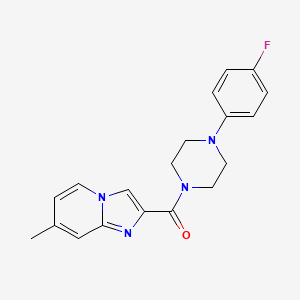 molecular formula C19H19FN4O B11192887 2-{[4-(4-Fluorophenyl)piperazin-1-yl]carbonyl}-7-methylimidazo[1,2-a]pyridine 