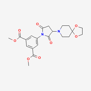 Dimethyl 5-[3-(1,4-dioxa-8-azaspiro[4.5]dec-8-yl)-2,5-dioxo-1-pyrrolidinyl]isophthalate