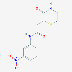 N-(3-nitrophenyl)-2-(3-oxothiomorpholin-2-yl)acetamide