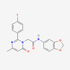 N-(1,3-benzodioxol-5-yl)-2-[2-(4-fluorophenyl)-4-methyl-6-oxopyrimidin-1(6H)-yl]acetamide